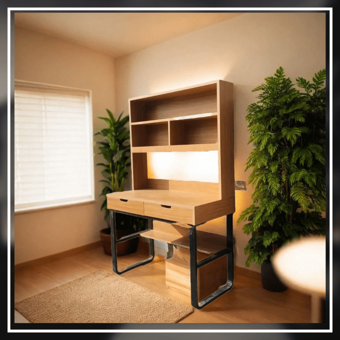 RackNRead Table | Study Working Home Office Desk | Pine Yellow Color - Image 7