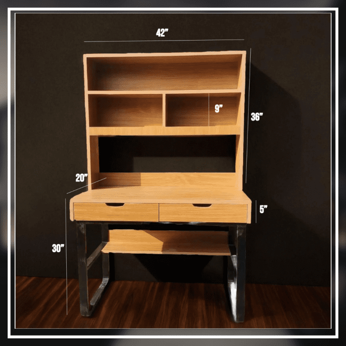 RackNRead Table | Study Working Home Office Desk | Pine Yellow Color - Image 3