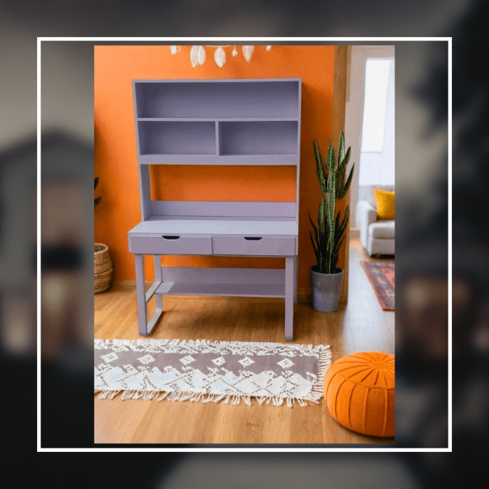 RackNRead ~Table | Study Working Home Office Desk With Smart book Rack | White Color | Customization Available - Image 6