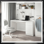 WisdomWorkstation | Study Table With Side Storage Box And Drawer | White - Image 5