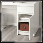 WisdomWorkstation | Study Table With Side Storage Box And Drawer | White - Image 6