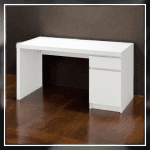 WisdomWorkstation | Study Table With Side Storage Box And Drawer | White