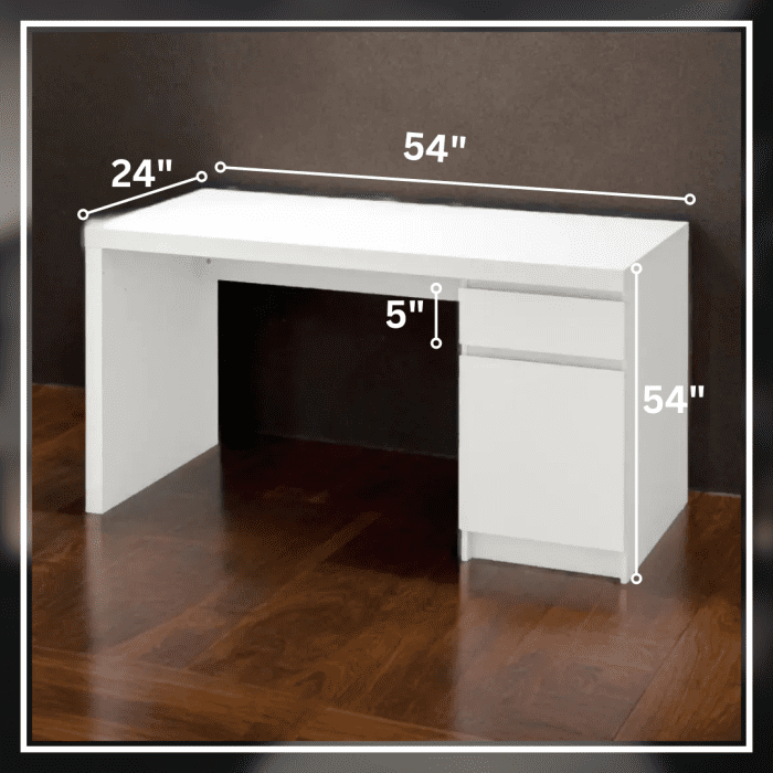 WisdomWorkstation | Study Table With Side Storage Box And Drawer | White - Image 3