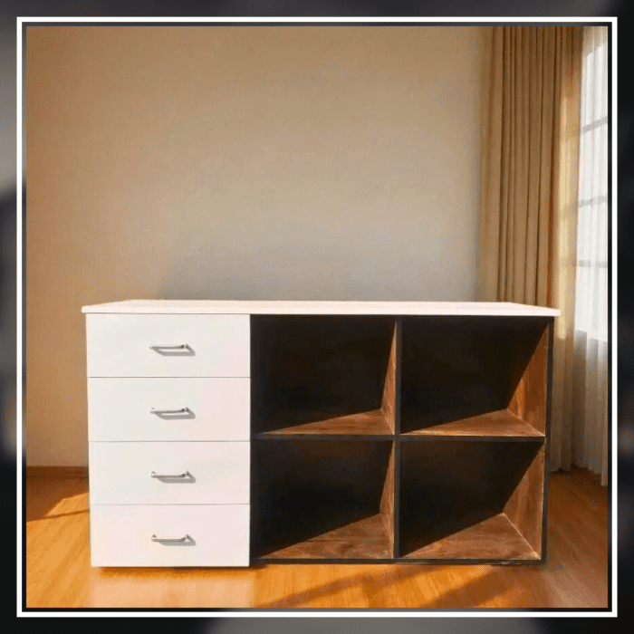 RacknRoll | Modern Home Office Storage Guide | Brown-White | Customization Available - Image 4