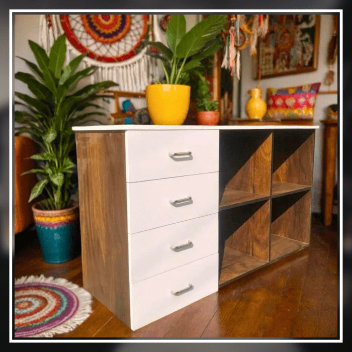 RacknRoll | Modern Home Office Storage Guide | Brown-White | Customization Available - Image 5