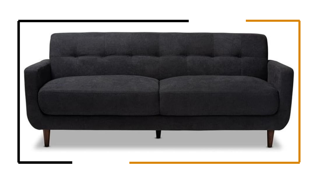 Miracles Couch | HandCrafted Sofa | Customization Available Miracles Couch by Modern Miracles Furniture Hub: Beige, grey, or dark grey linen upholstered sofa and loveseat with walnut wood finish and mid-century aesthetic, ideal for contemporary living rooms in Nepal