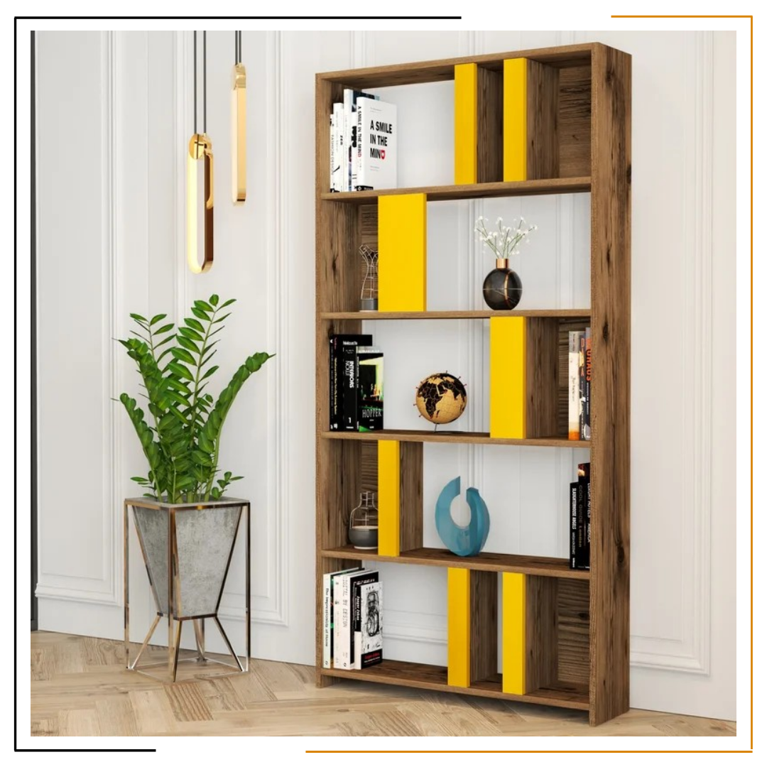Minimal Bookshelf – Stylish Storage for Your Home Modern bookshelf with ample storage, crafted from durable melamine-coated particle board, perfect for any room.