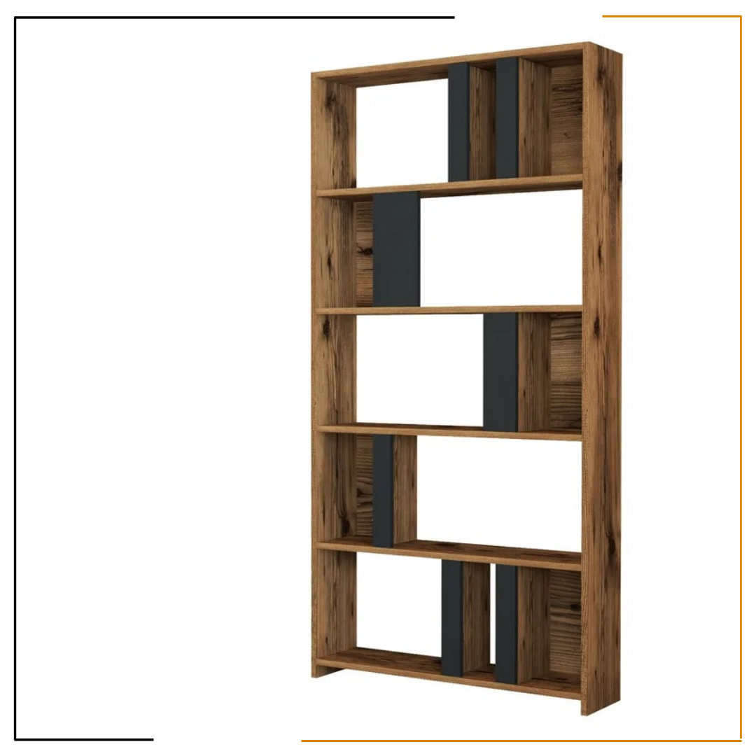 Minimal Bookshelf – Stylish Storage for Your Home Modern bookshelf with ample storage, crafted from durable melamine-coated particle board, perfect for any room.