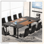 SABHA Meeting Table for offices in Nepal - Large black and brown conference table designed for modern offices