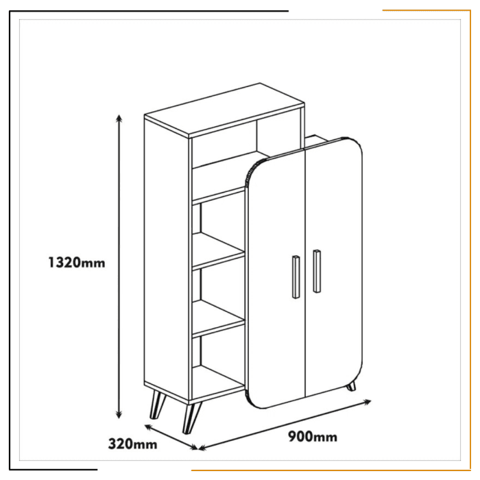 Stylish wooden storage bookcase with open shelves and closed storage compartments, perfect for books and decor.