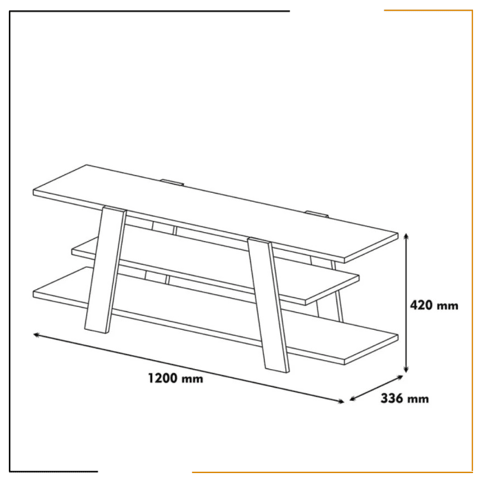 Modern Ramailo TV Stand with wall-mountable design and spacious shelves for media storage.
