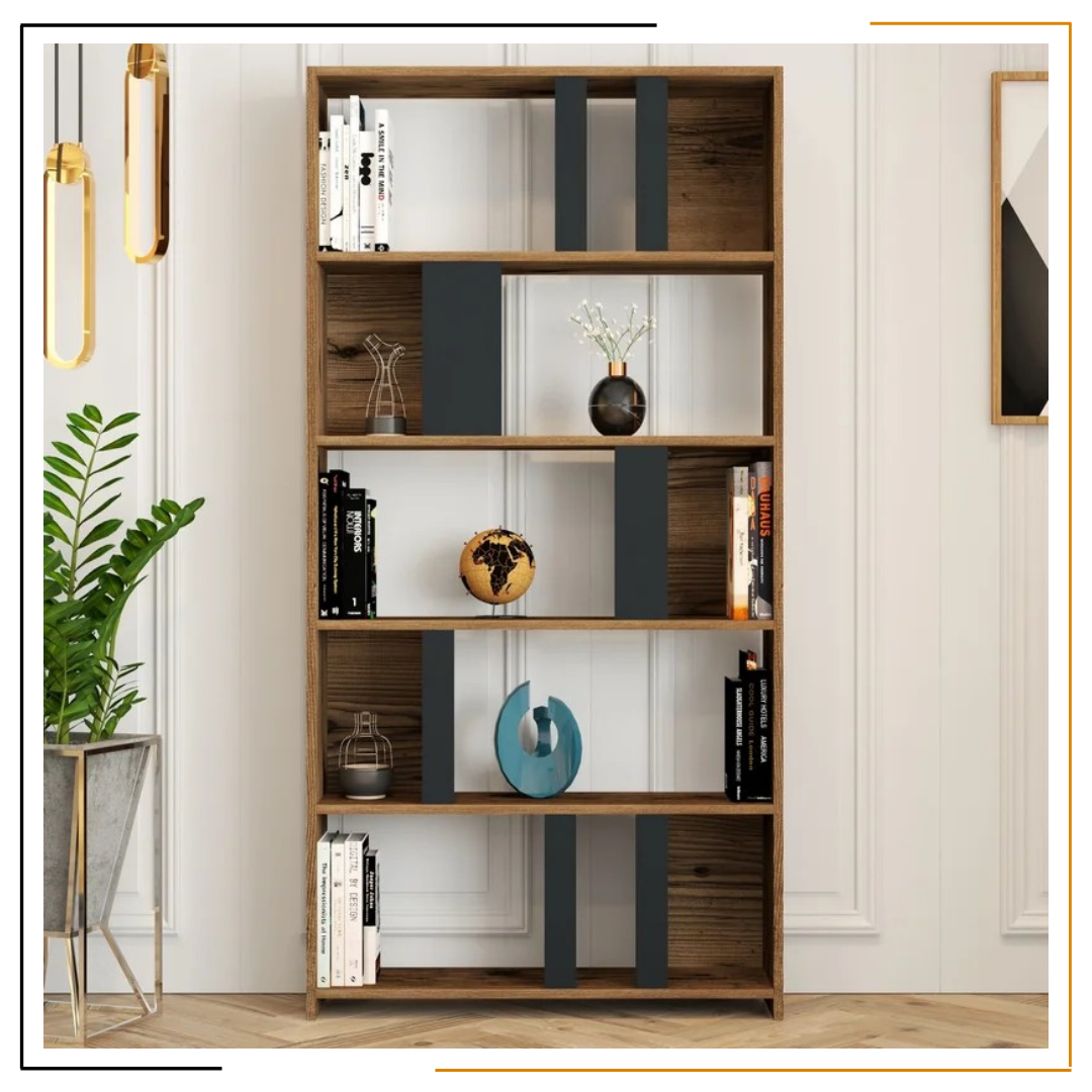 Minimal Bookshelf – Stylish Storage for Your Home Modern bookshelf with ample storage, crafted from durable melamine-coated particle board, perfect for any room.