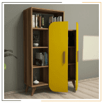 This elegant storage bookcase combines functionality and modern design, featuring open shelves for books and decorative items, alongside a spacious closed section for concealed storage. Crafted with high-quality wood, it brings both style and organization to your living or office space. The clean lines and minimalist design make it a perfect fit for contemporary interiors.