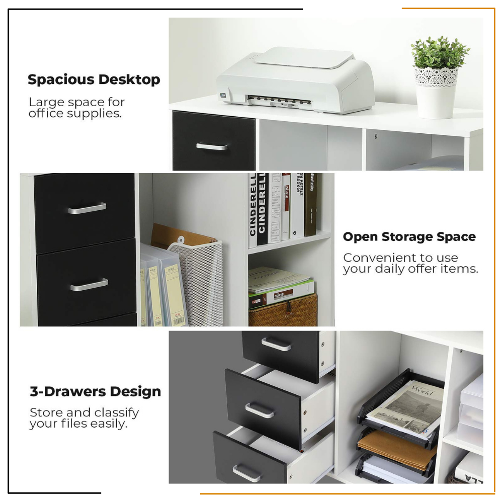 Modern Miracles' Gorkha Organizer Rack – Durable Nepal-Made Office Storage with 3 Drawers & Wheels
